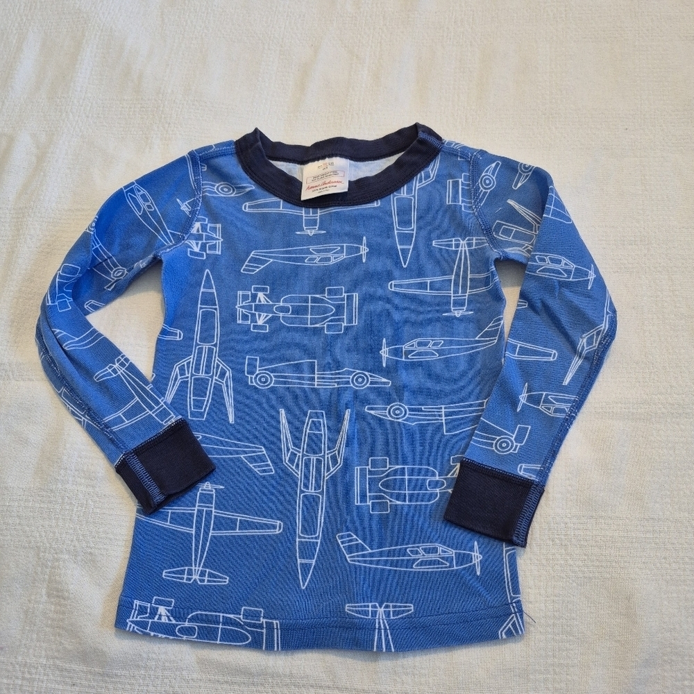 Hanna Andersson boys size 90 or 3 airplane pajana top play cond.